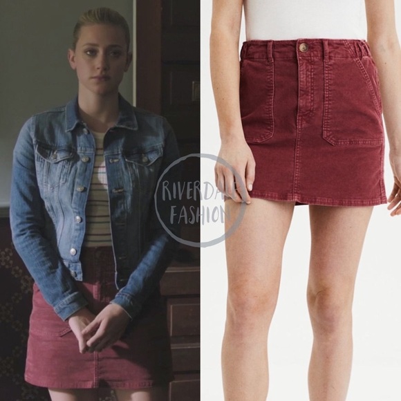 American Eagle Outfitters Betty Cooper Super Stretch Corduroy A-Line Skirt - Picture 2 of 10